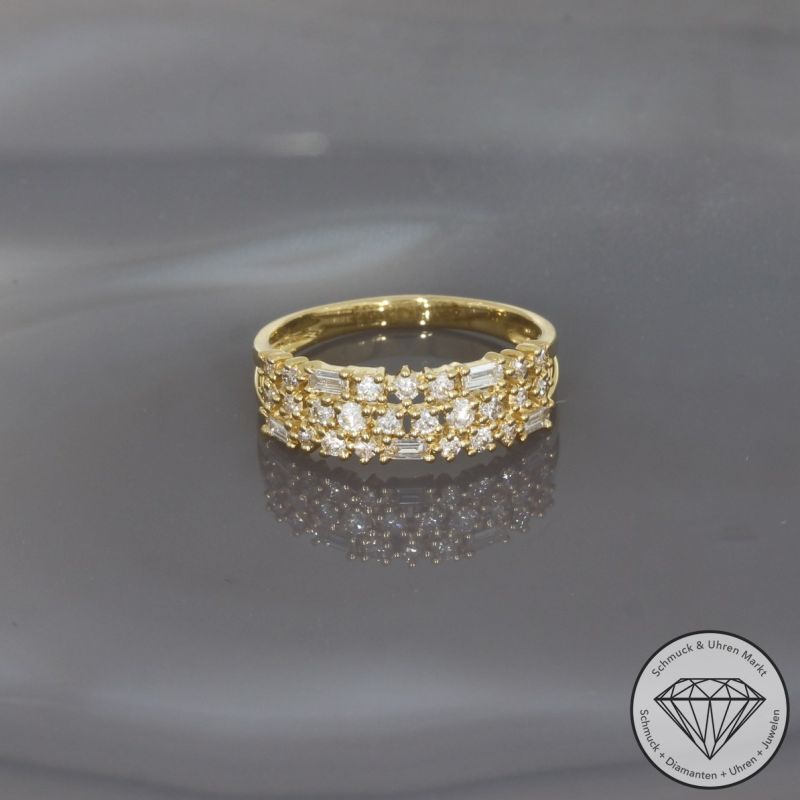 Wert 2200 € Brillant Diamant Ring in 750er 18 K Gelbgold - 100243
