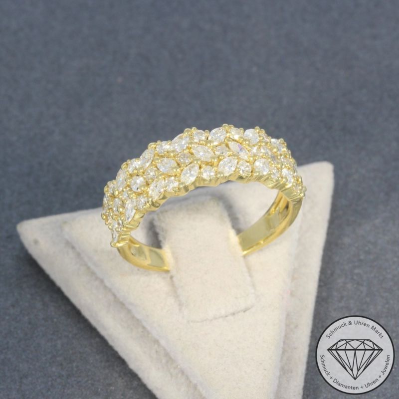 Wert 4350 € Brillant Diamant Ring in 750er 18 K Gelbgold - 100260