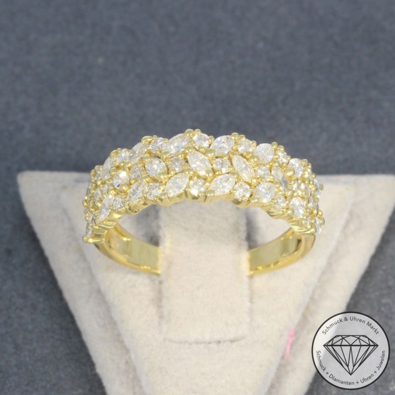 Wert 4350 € Brillant Diamant Ring in 750er 18 K Gelbgold - 100260