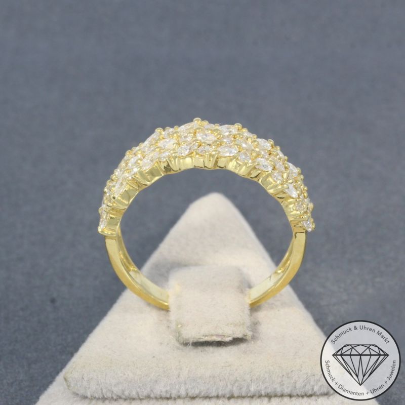 Wert 4350 € Brillant Diamant Ring in 750er 18 K Gelbgold - 100260
