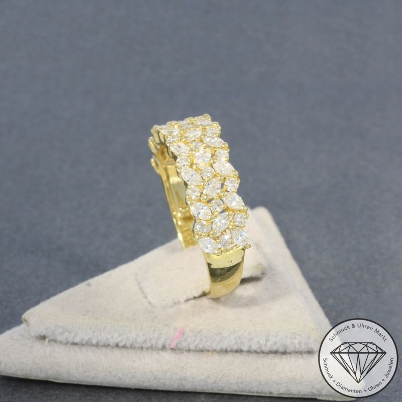 Wert 4350 € Brillant Diamant Ring in 750er 18 K Gelbgold - 100260
