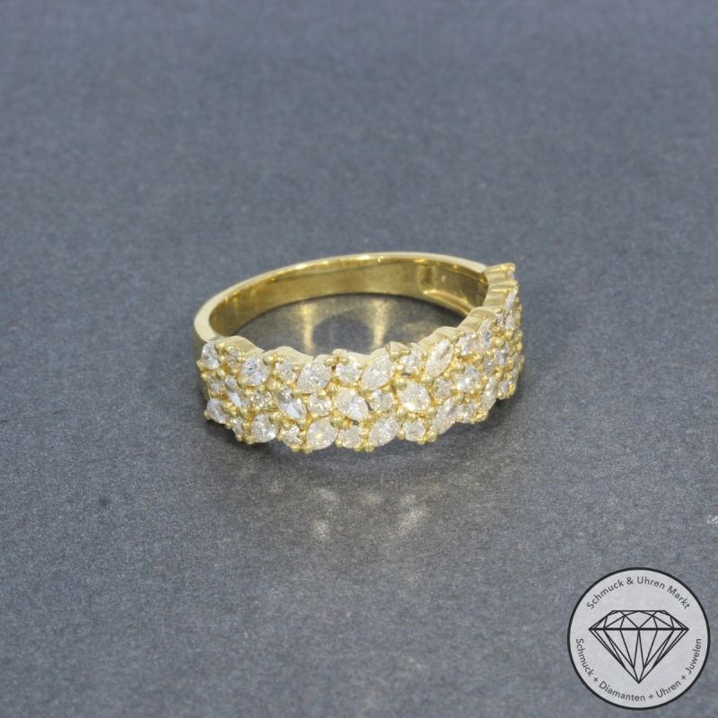 Wert 4350 € Brillant Diamant Ring in 750er 18 K Gelbgold - 100260