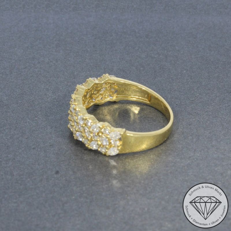 Wert 4350 € Brillant Diamant Ring in 750er 18 K Gelbgold - 100260