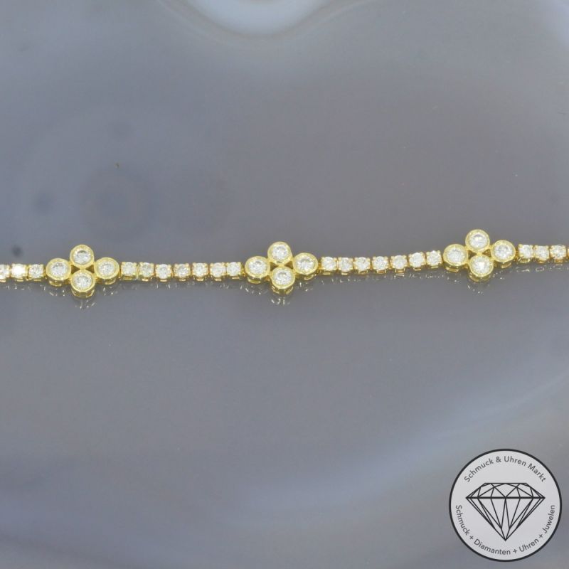 Wert 2490 € Brillant Armband in 750er 18 K Gelbgold - 100284