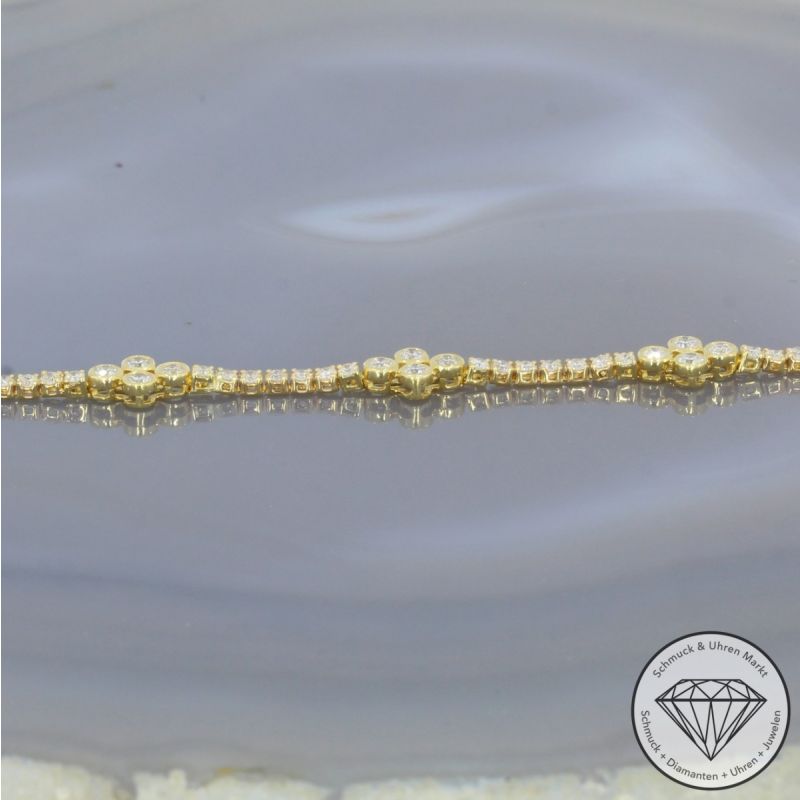 Wert 2490 € Brillant Armband in 750er 18 K Gelbgold - 100284