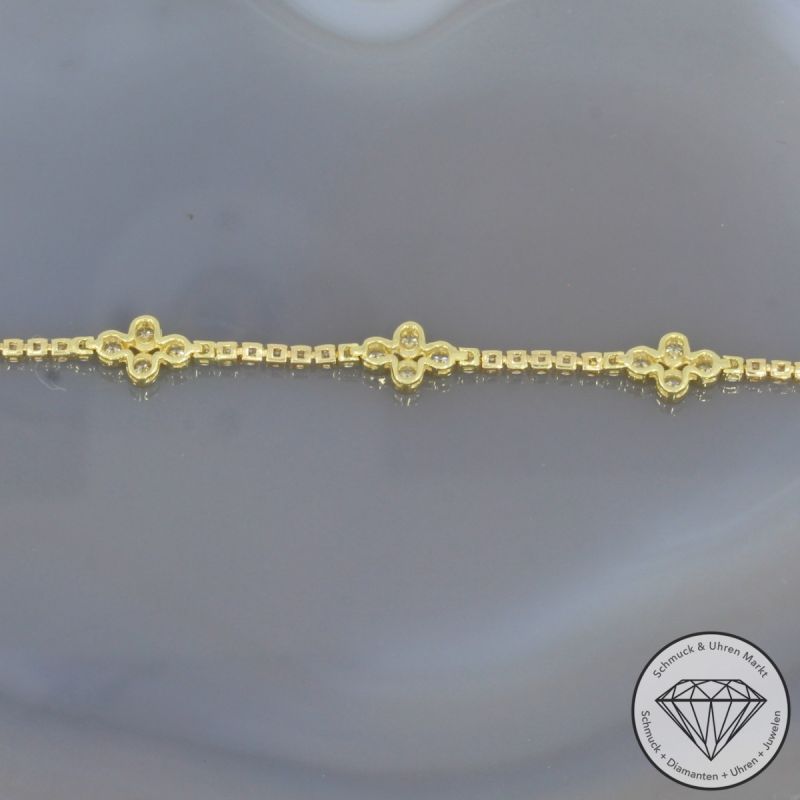 Wert 2490 € Brillant Armband in 750er 18 K Gelbgold - 100284