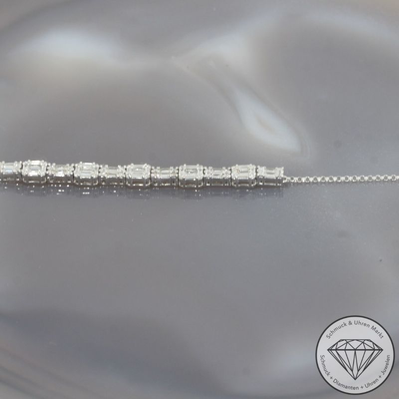 Wert 3790 € Brillant Diamant Armband in 750er 18 K Weißgold - 100316