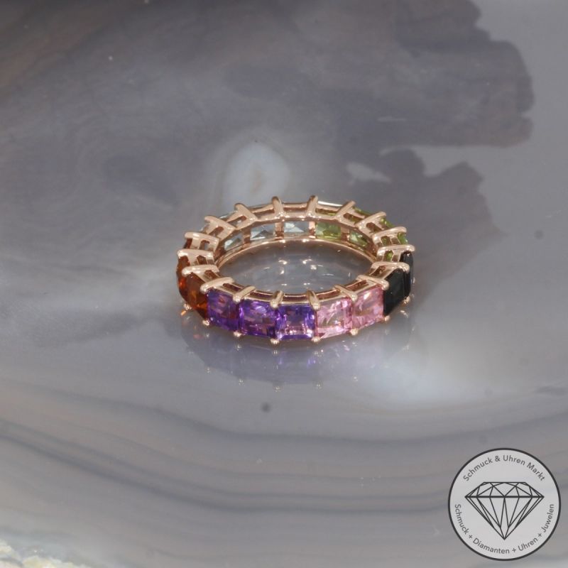 Wert 2790 € Farbedelstein Ring in 585er 14 K Roségold - 100332