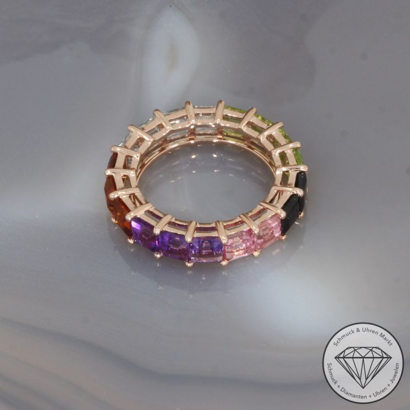 Wert 2790 € Farbedelstein Ring in 585er 14 K Roségold - 100332
