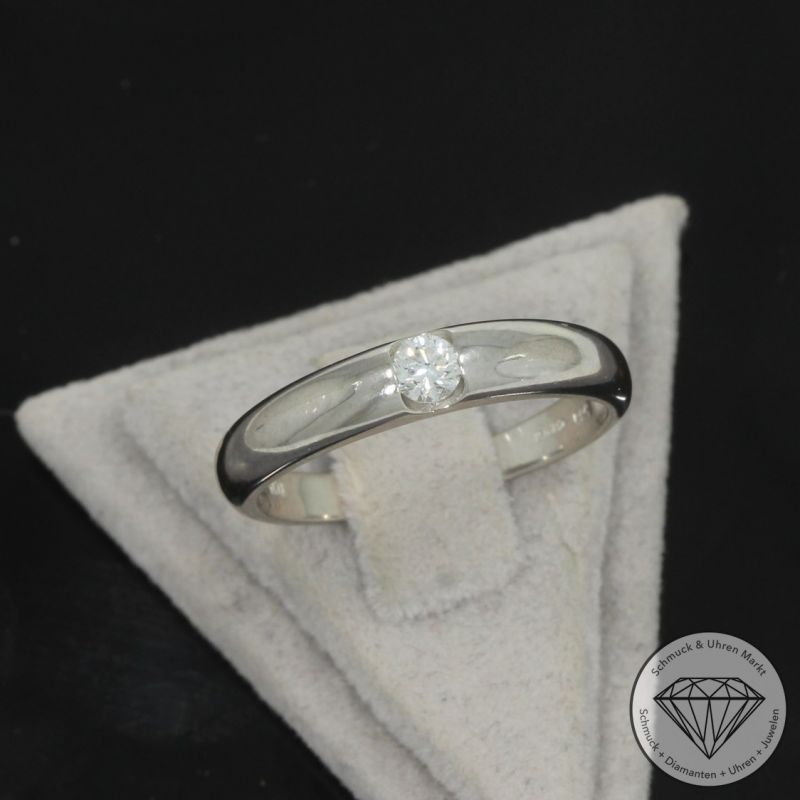 Wert 990 € CHRIST Solitär Brillant Ring (ca. 0,15 carat) in 585er 14 K Weißgold - 100351