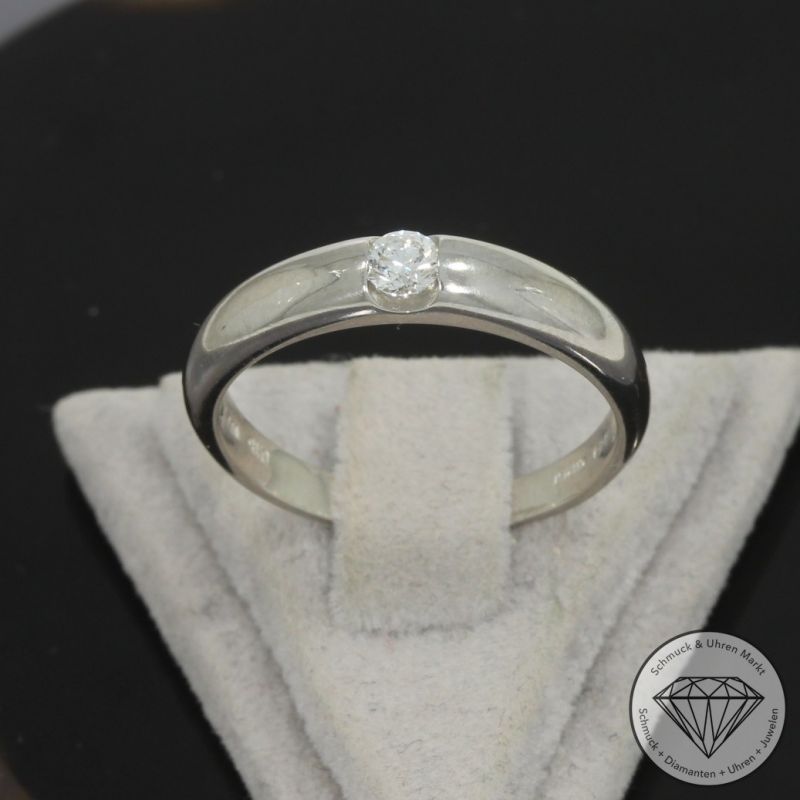 Wert 990 € CHRIST Solitär Brillant Ring (ca. 0,15 carat) in 585er 14 K Weißgold - 100351