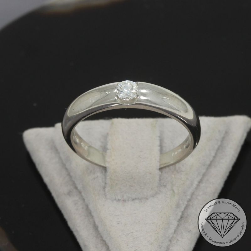 Wert 990 € CHRIST Solitär Brillant Ring (ca. 0,15 carat) in 585er 14 K Weißgold - 100351