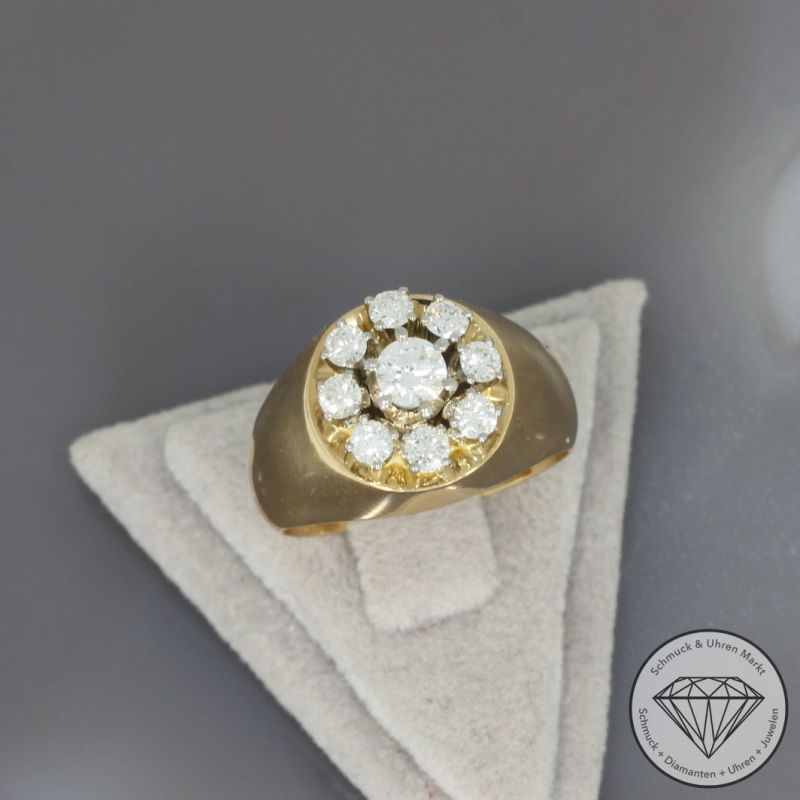Wert 4990 € Brillant Ring in 750er 18 K Gelbgold - 100352