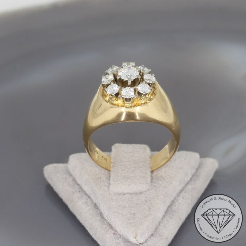 Wert 4990 € Brillant Ring in 750er 18 K Gelbgold - 100352