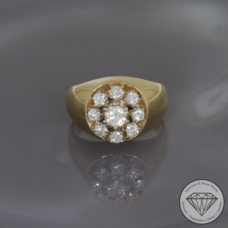 Wert 4990 € Brillant Ring in 750er 18 K Gelbgold - 100352