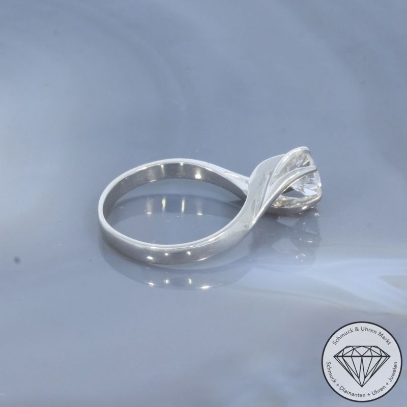 Wert 4300 € Solitär Brillant Ring (ca. 0,75 carat) in 585er 14 K Weißgold - 100353