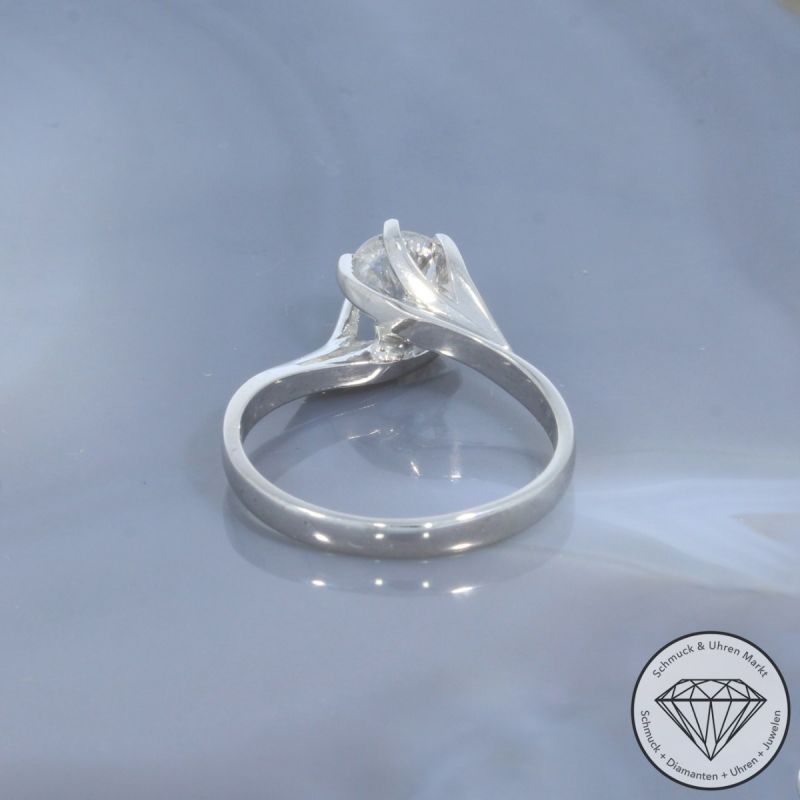 Wert 4300 € Solitär Brillant Ring (ca. 0,75 carat) in 585er 14 K Weißgold - 100353