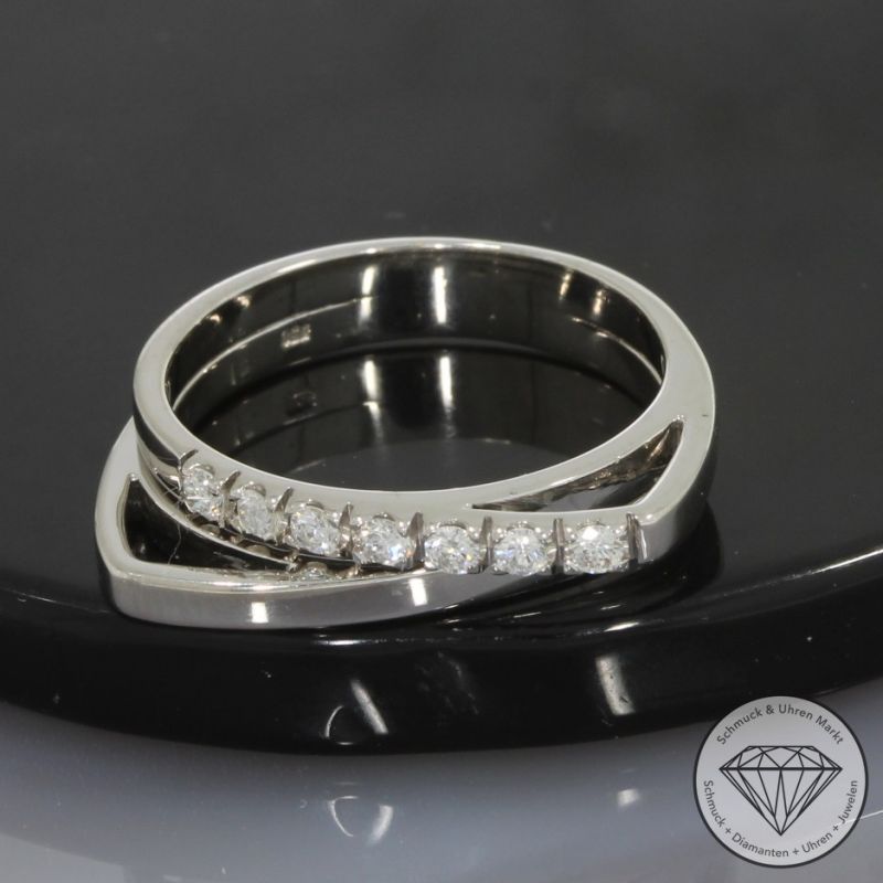 Wert 2250 € Brillant Ring (ca. 0,21 carat) in 750er 18 K Weißgold - 100366