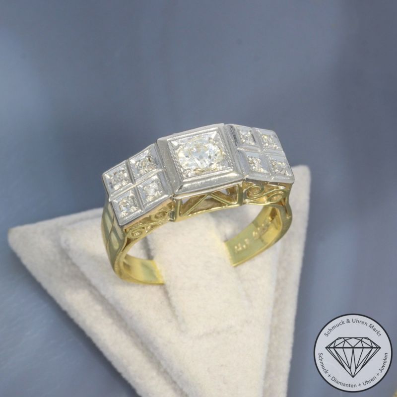 Wert 2490 € Bicolor Diamant Ring in 585er 14 K Gold - 100374