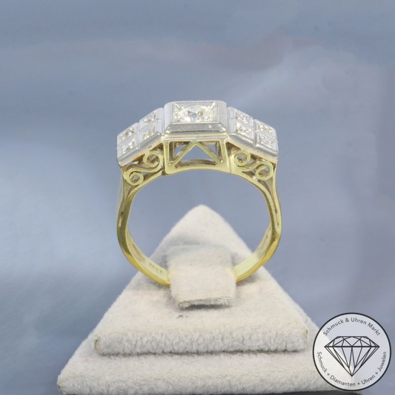 Wert 2490 € Bicolor Diamant Ring in 585er 14 K Gold - 100374
