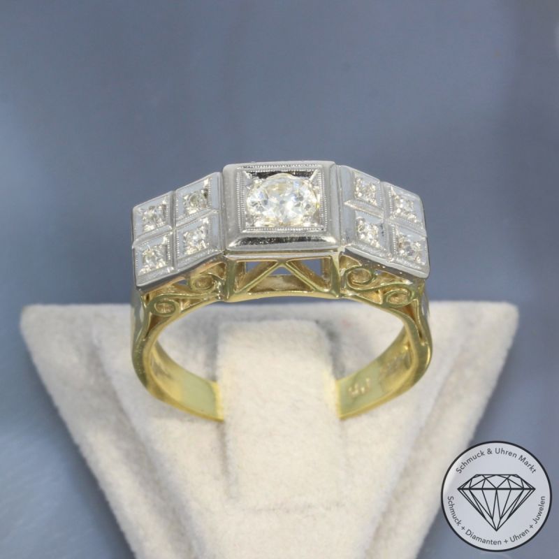 Wert 2490 € Bicolor Diamant Ring in 585er 14 K Gold - 100374