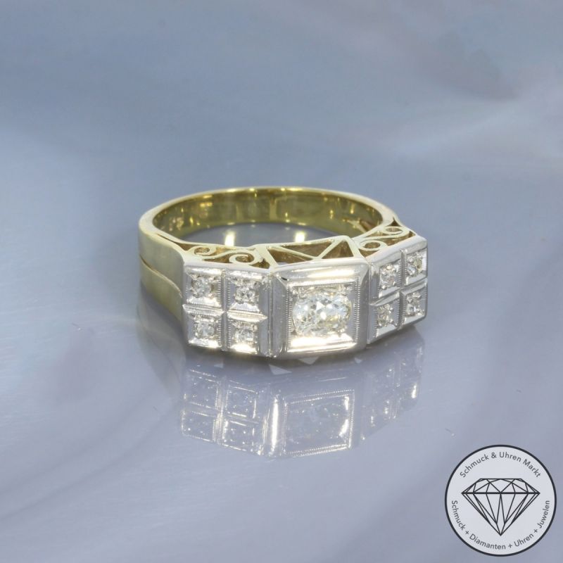 Wert 2490 € Bicolor Diamant Ring in 585er 14 K Gold - 100374