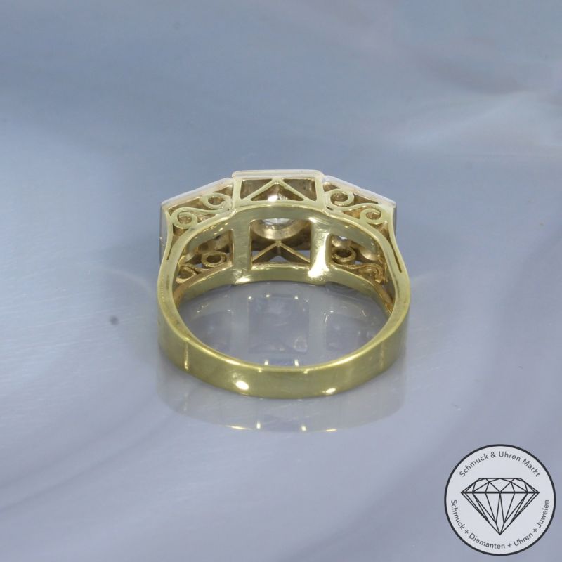 Wert 2490 € Bicolor Diamant Ring in 585er 14 K Gold - 100374