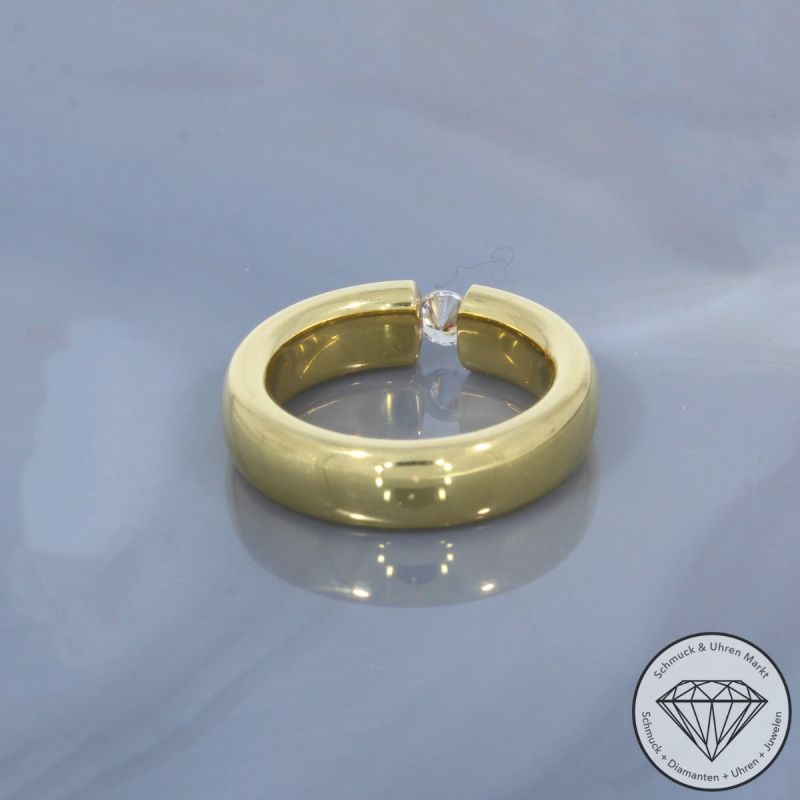 Wert 5100 € Solitär Brillant Ring (ca. 0,25 carat) in 750er 18 K Gelbgold - 100375