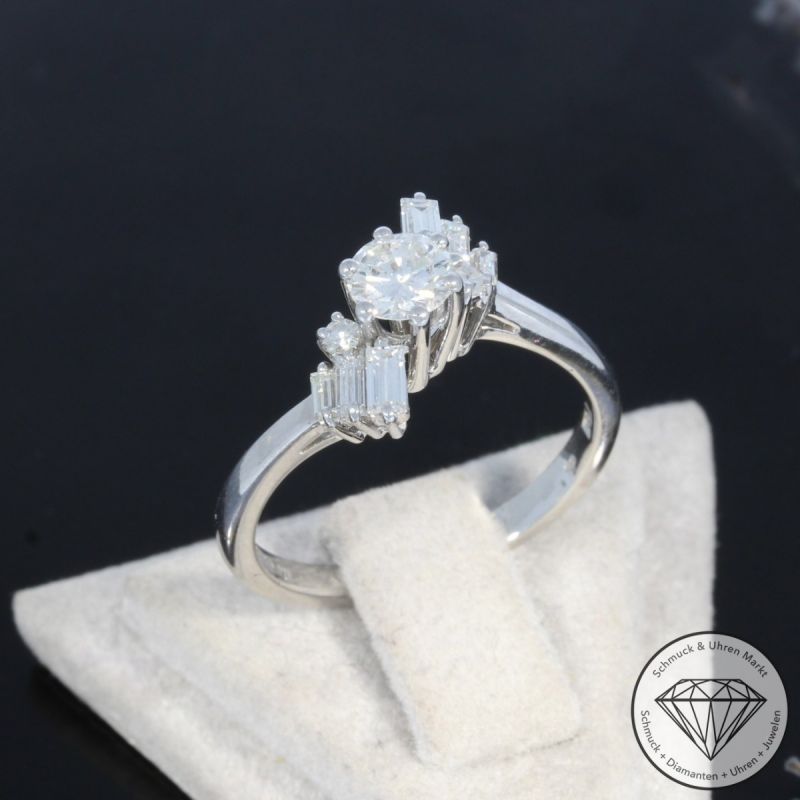 Wert 3690 € Brillant Diamant Ring in 750er 18 K Weißgold - 100394