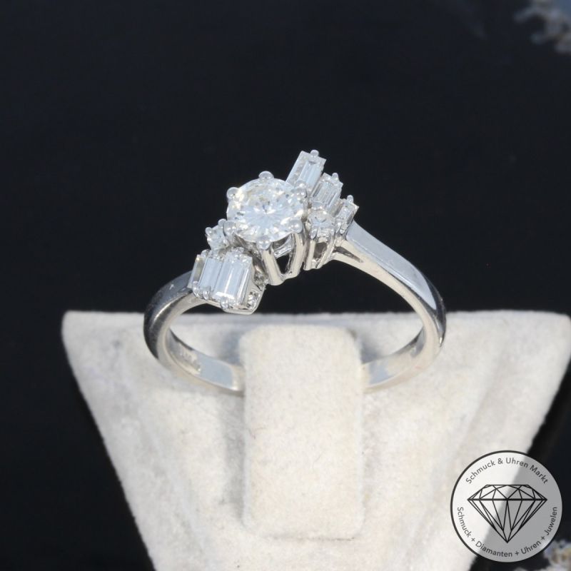 Wert 3690 € Brillant Diamant Ring in 750er 18 K Weißgold - 100394