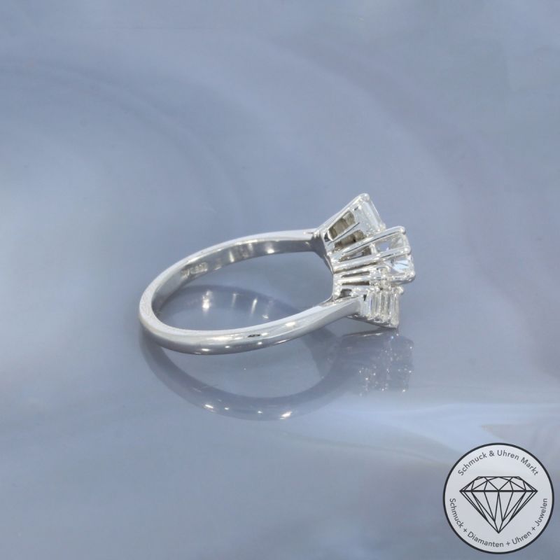 Wert 3690 € Brillant Diamant Ring in 750er 18 K Weißgold - 100394