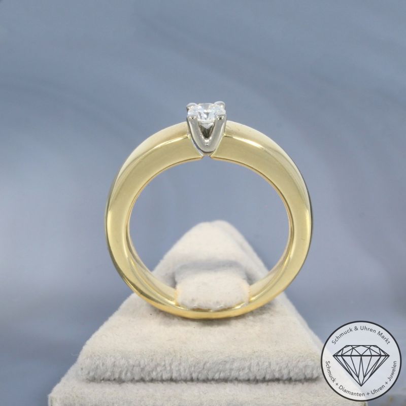 Wert 4150 € Solitär Brillant Ring (ca. 0,28 carat) in 750er 18 K Gelbgold - 100395