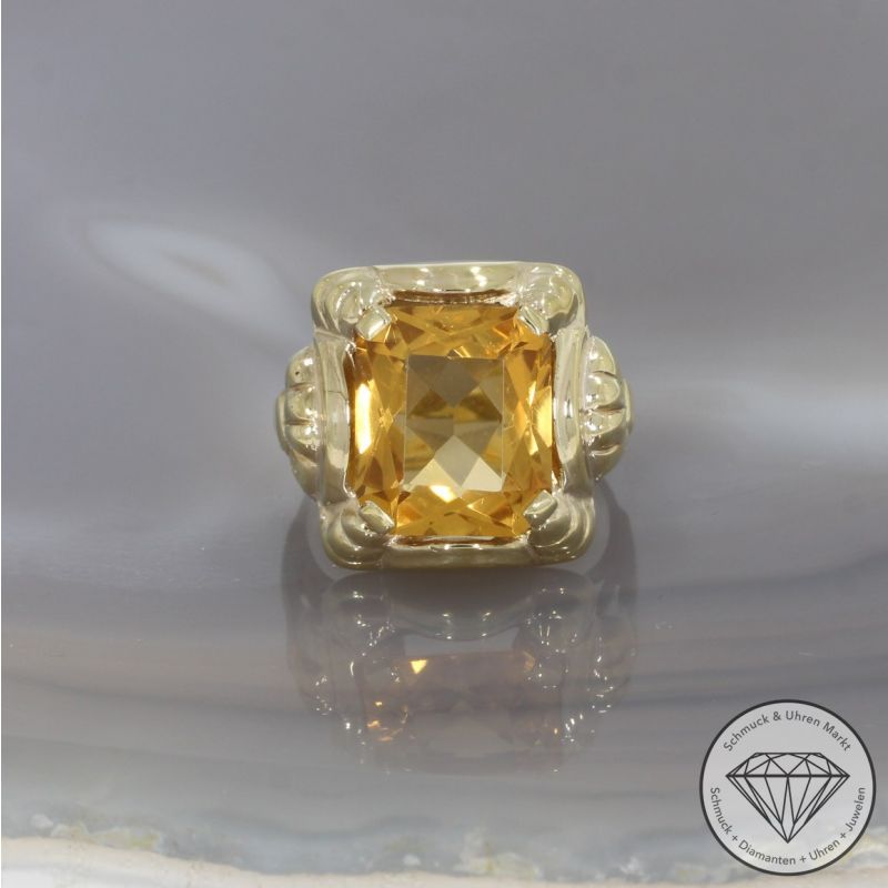 Wert 690 € Citrin Ring in 333er 8 K Gelbgold - 100400