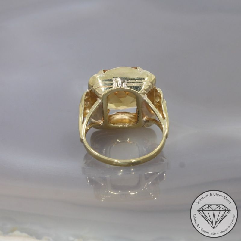 Wert 690 € Citrin Ring in 333er 8 K Gelbgold - 100400