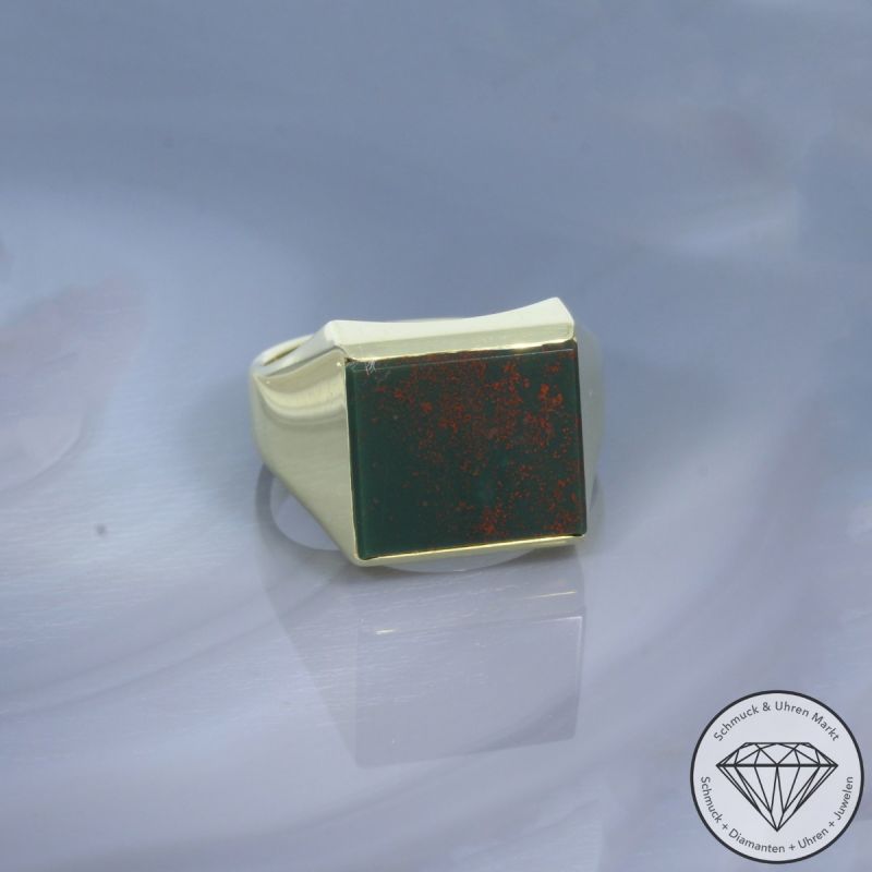 Wert 2050 € Heliotrop Ring in 585er 14 K Gelbgold - 100420