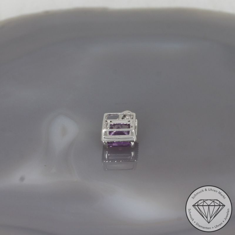 Wert 1190 € Brillant Amethyst Anhänger in 585er 18 K Weißgold - H1782