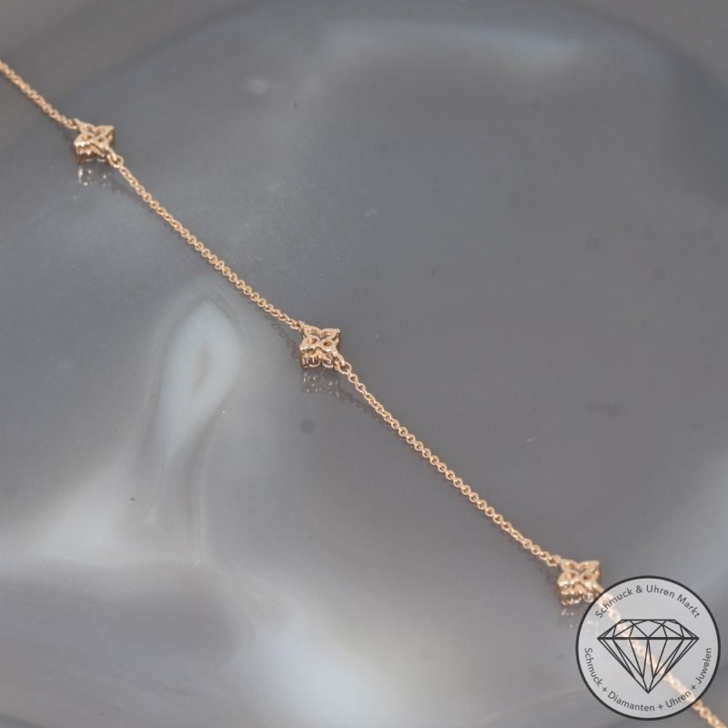 Wert 1250 € Brillant Armband (0,19 carat) in 585er 14 K Rosegold - H1777