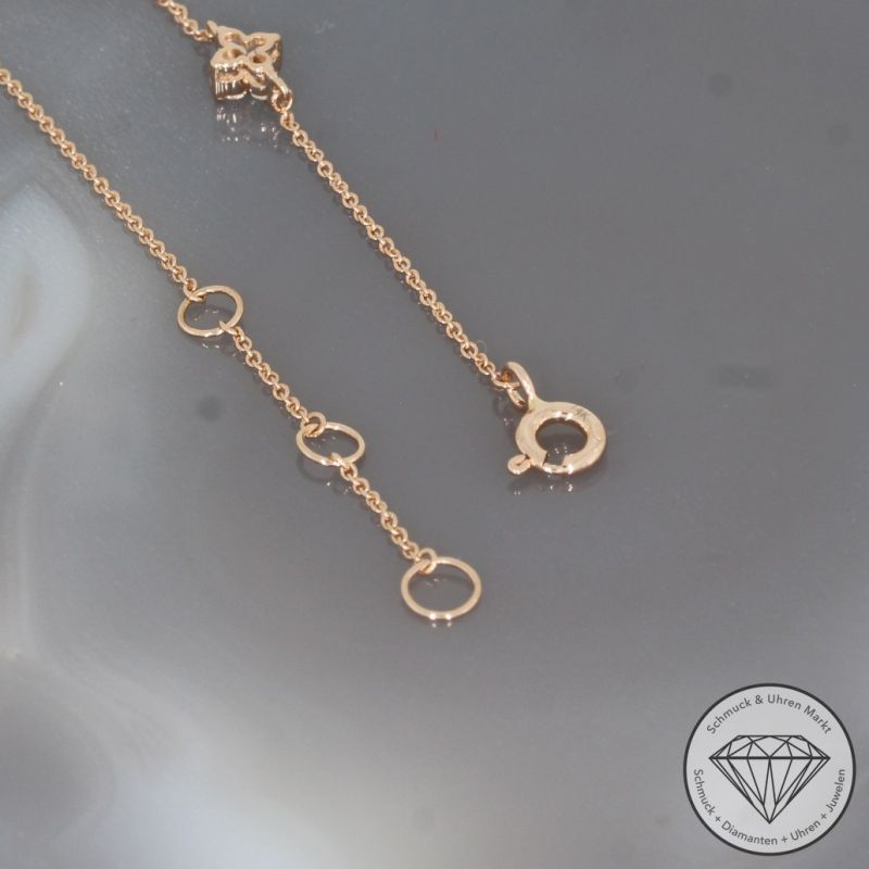 Wert 1250 € Brillant Armband (0,19 carat) in 585er 14 K Rosegold - H1777
