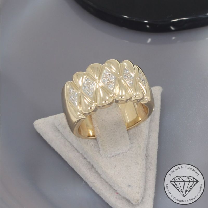 Wert 4690 € Brillant Ring 585er/18 Karat Gelb Gold Größe 57 – 100498