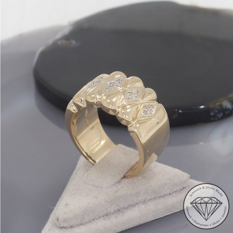 Wert 4690 € Brillant Ring 585er/18 Karat Gelb Gold Größe 57 – 100498