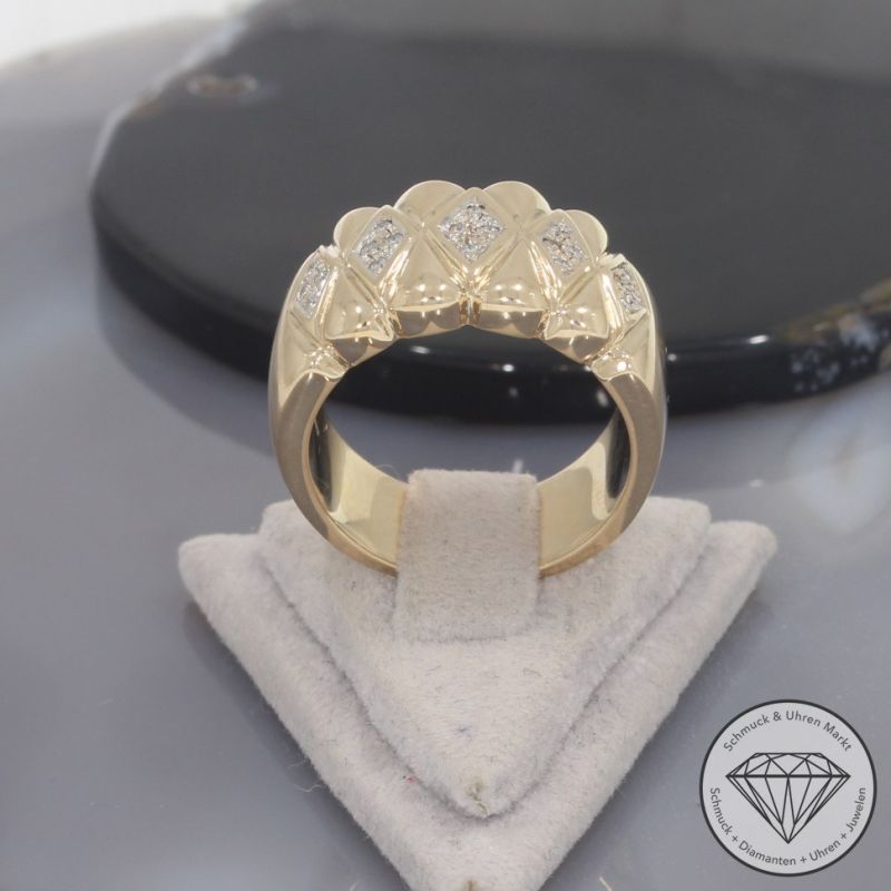 Wert 4690 € Brillant Ring 585er/18 Karat Gelb Gold Größe 57 – 100498