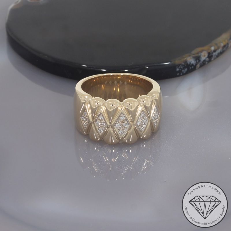 Wert 4690 € Brillant Ring 585er/18 Karat Gelb Gold Größe 57 – 100498