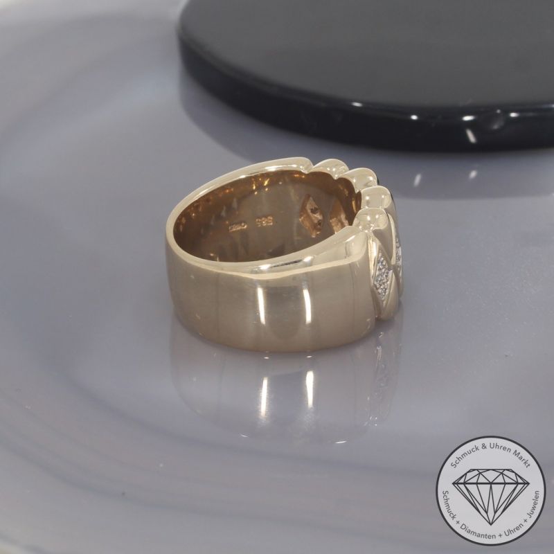 Wert 4690 € Brillant Ring 585er/18 Karat Gelb Gold Größe 57 – 100498