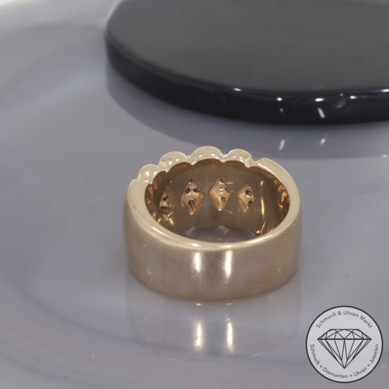 Wert 4690 € Brillant Ring 585er/18 Karat Gelb Gold Größe 57 – 100498