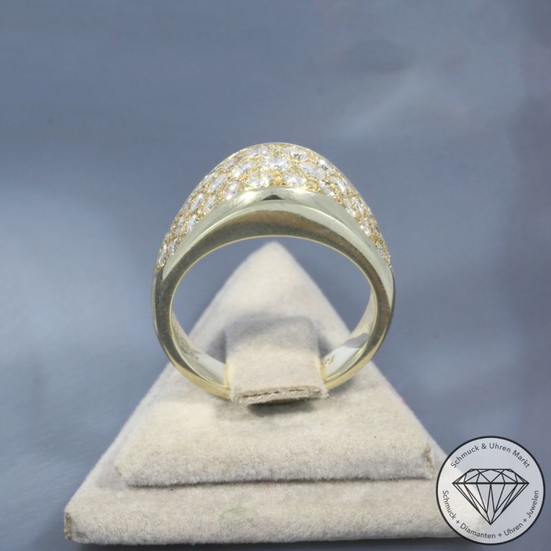 Wert 4290 € Brillant Ring 1,00 carat 750er/18 Karat Gelb Gold Größe 54 – 100509