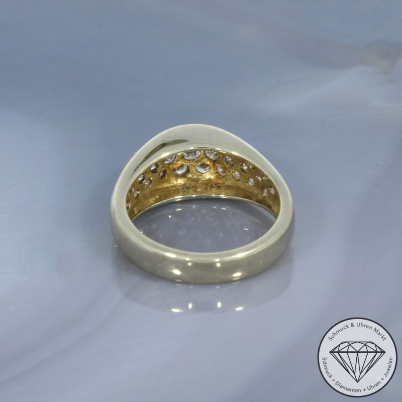 Wert 4290 € Brillant Ring 1,00 carat 750er/18 Karat Gelb Gold Größe 54 – 100509