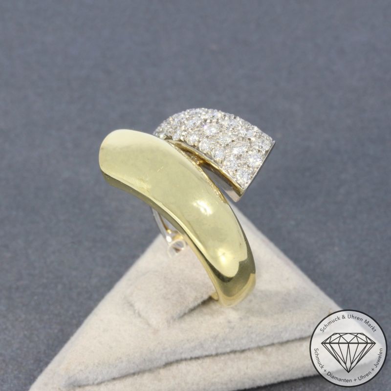 Wert 6290 € Bicolor Brillant Ring (ca. 1,08 carat) in 750er 18 K Gold - 100517