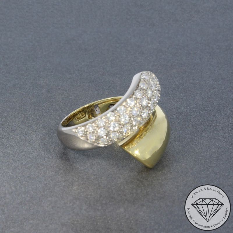 Wert 6290 € Bicolor Brillant Ring (ca. 1,08 carat) in 750er 18 K Gold - 100517
