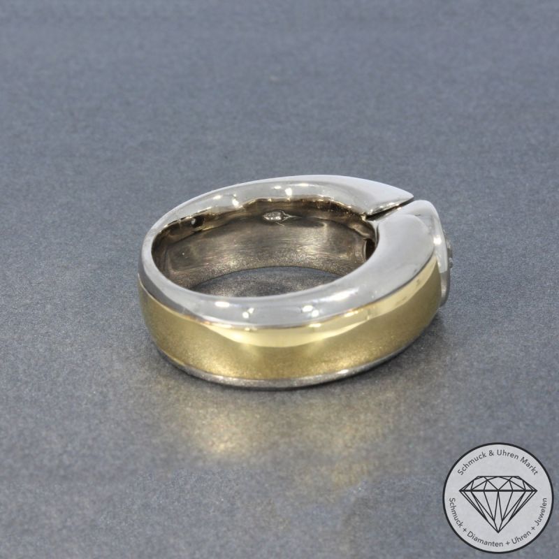 Wert 7990 € Bicolor Solitär Brillant Ring (ca. 0,60 carat) in 750er 18 K Gold - 100520