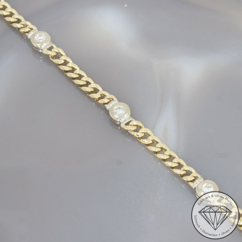 Wert 5990 € Bicolor Brillant Saphir Rubin Smaragd Panzer Armband in 585er 14 K Gelbgold - 100540